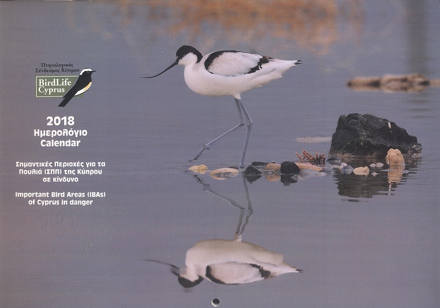 Πτηνολογικός Σύνδεσμος Κύπρου Ημερολόγιο 2018 BirdLife Cyprus 2018